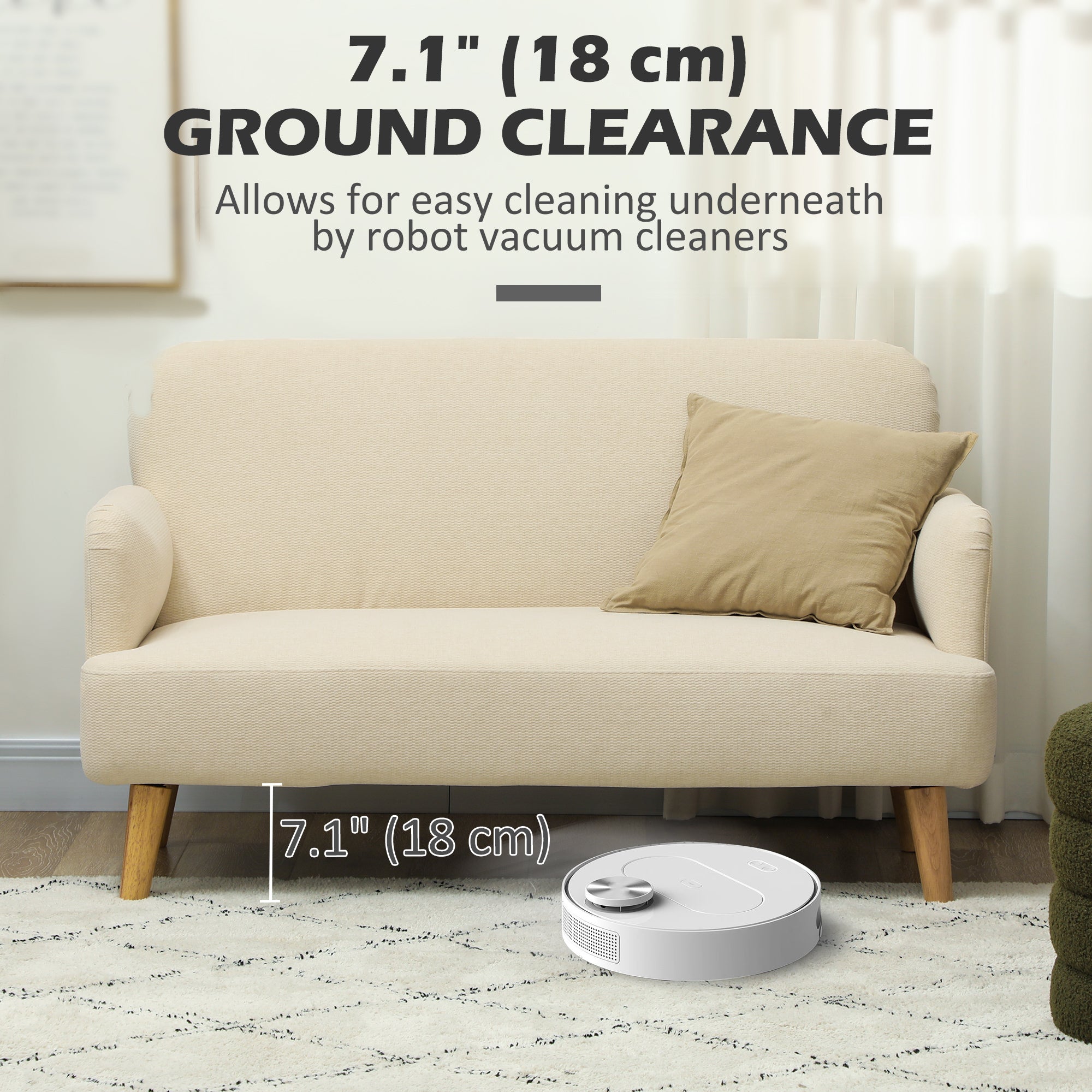 Loveseat Sofa - Cream White Velvet 2 Seater-DECOROLALA