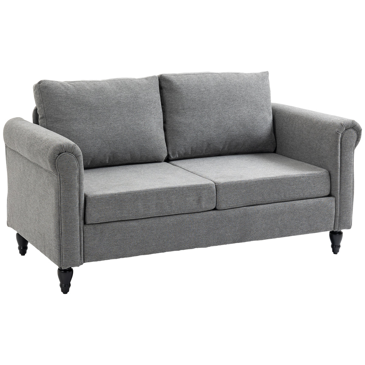 Loveseat Sofa - Dark Grey Chenille 57.9"-DECOROLALA