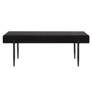 Lowe Indoor Boucle Bench, Black-Bench-DECOROLALA