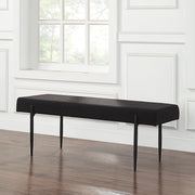 Lowe Indoor Boucle Bench, Black-Bench-DECOROLALA