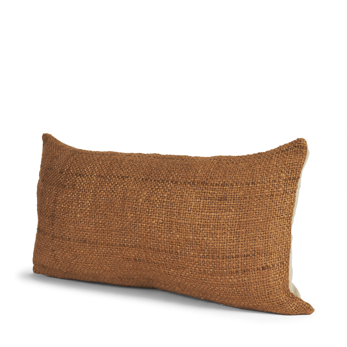 Lowen Lumbar Copper Rust Woven Pillow (min order qty 2)-Decorative Pillows-DECOROLALA