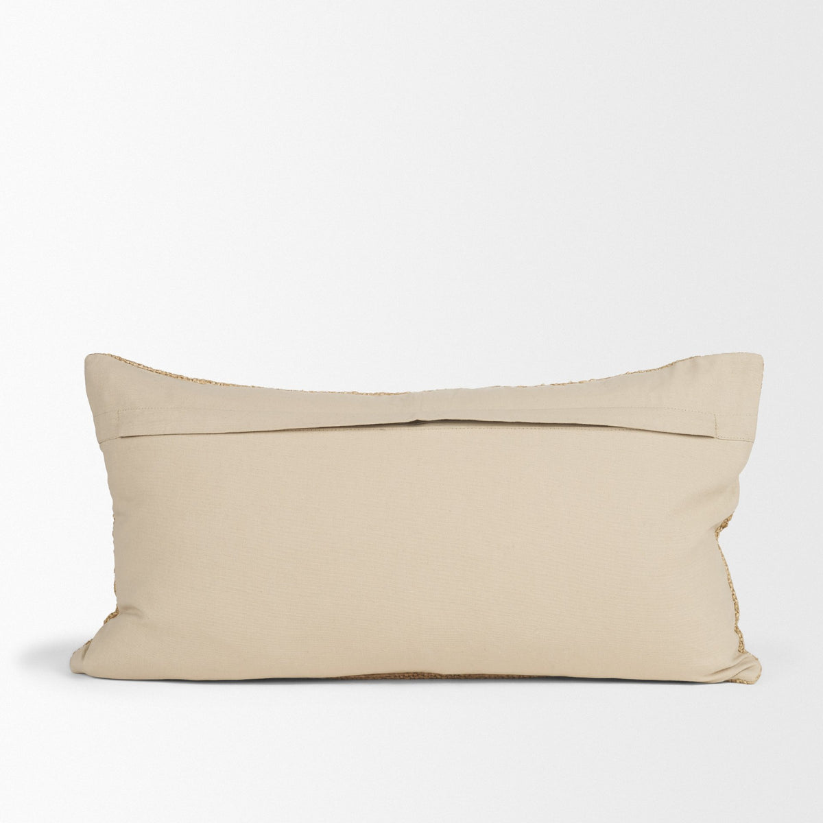 Lowen Lumbar Gold Woven Pillow with Down Filler (min order qty 2)-Decorative Pillows-DECOROLALA