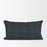 Lowen Lumbar Navy Woven Decorative Pillow (min order qty 2)-Decorative Pillows-DECOROLALA