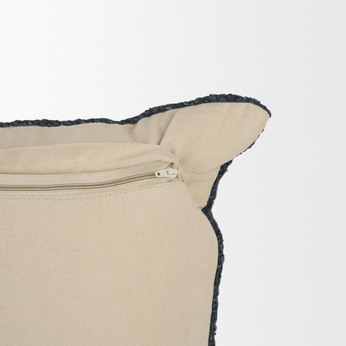 Lowen Lumbar Navy Woven Decorative Pillow (min order qty 2)-Decorative Pillows-DECOROLALA