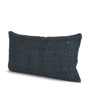 Lowen Navy Woven Lumbar Pillow with Down Filler (min order qty 2)-Decorative Pillows-DECOROLALA
