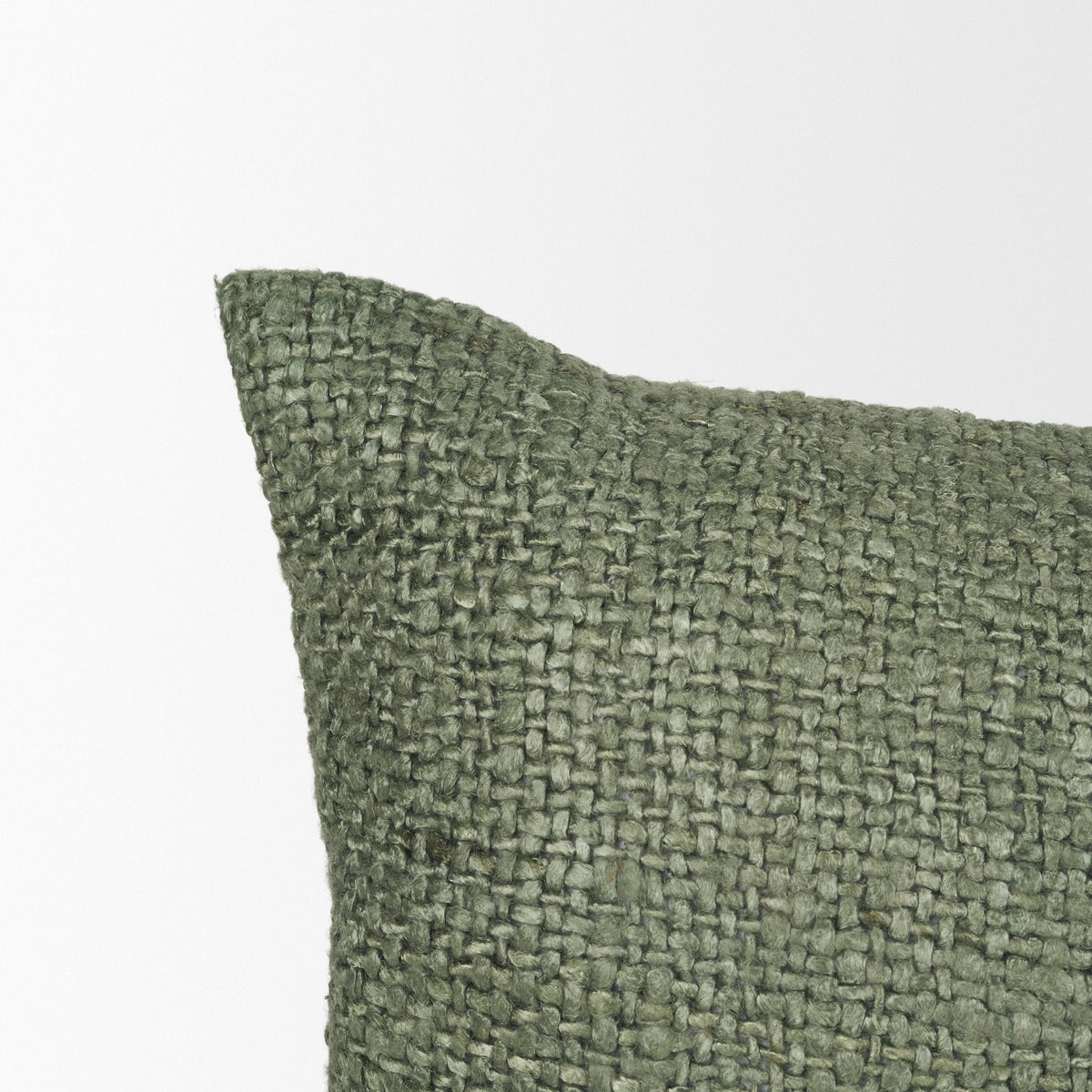 Lowen Silver Sage Woven Pillow with Down Filler (min order qty 2)-Decorative Pillows-DECOROLALA