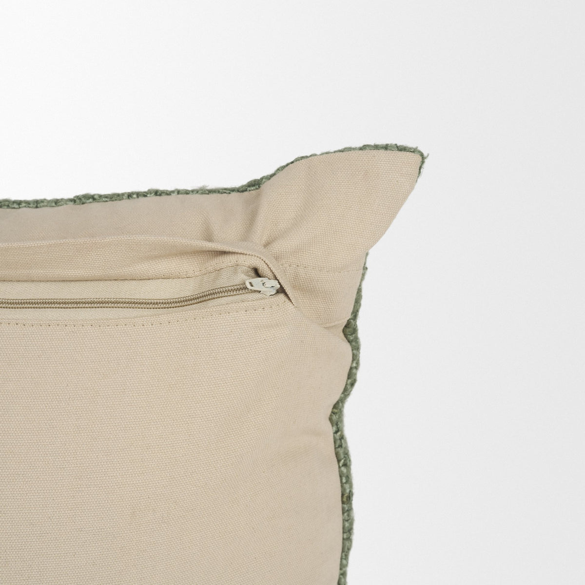 Lowen Silver Sage Woven Pillow with Down Filler (min order qty 2)-Decorative Pillows-DECOROLALA
