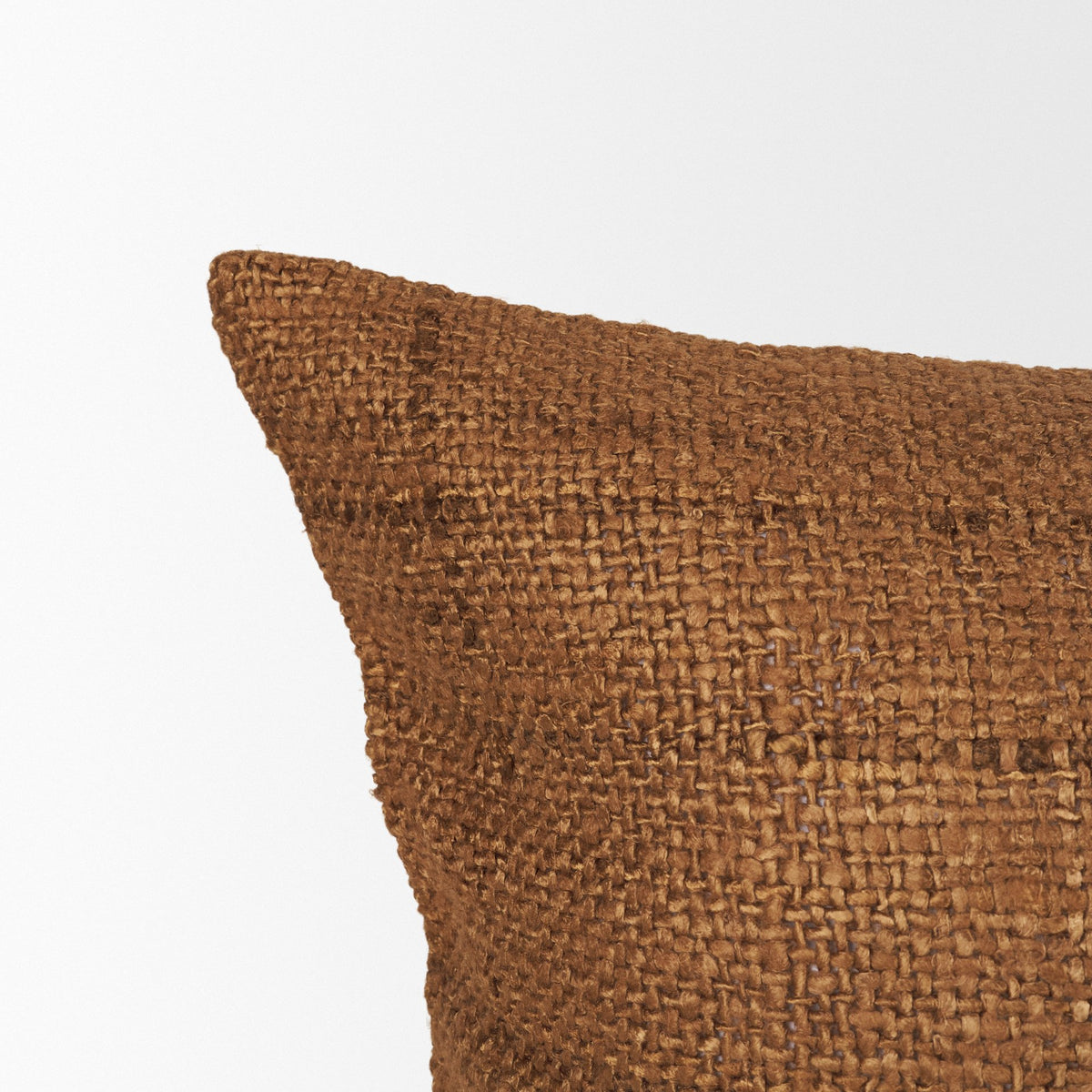 Lowen Square Woven Pillow Cover - Copper Rust (min order qty 2)-Decorative Pillows-DECOROLALA