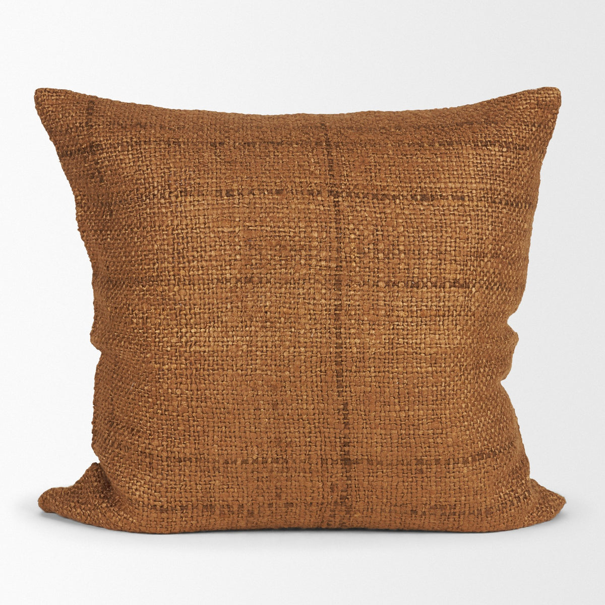 Lowen Square Woven Pillow - Copper Rust (min order qty 2)-Decorative Pillows-DECOROLALA
