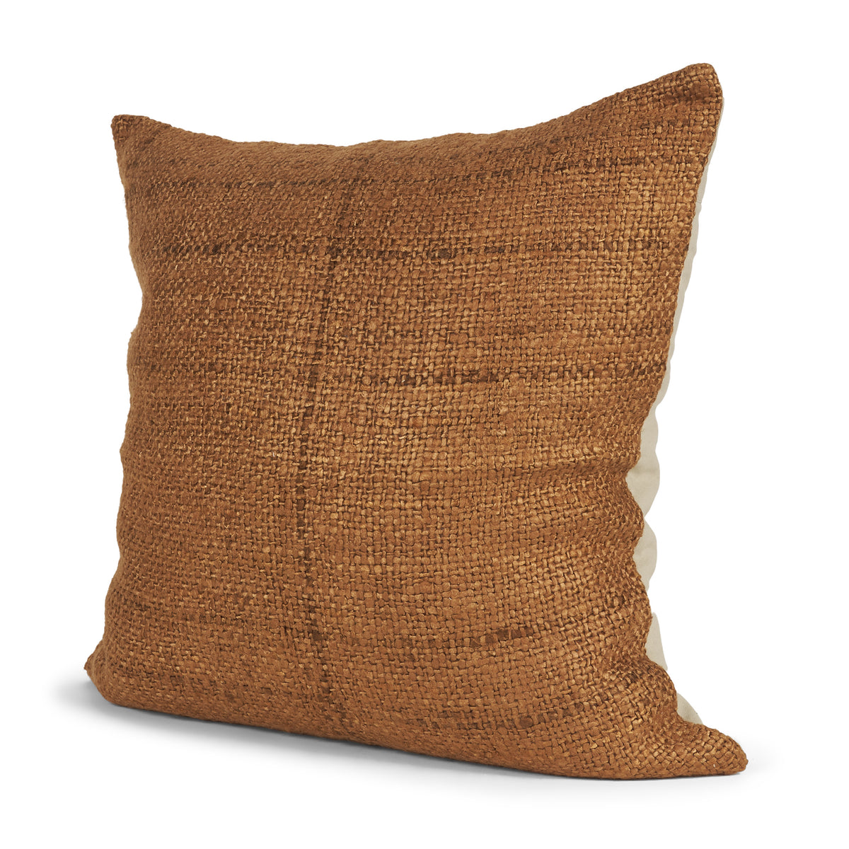 Lowen Square Woven Pillow - Copper Rust (min order qty 2)-Decorative Pillows-DECOROLALA
