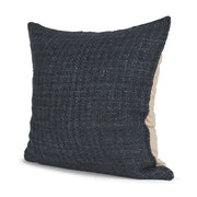 Lowen Square Navy Woven Pillow with Down Filler (min order qty 2)-Decorative Pillows-DECOROLALA