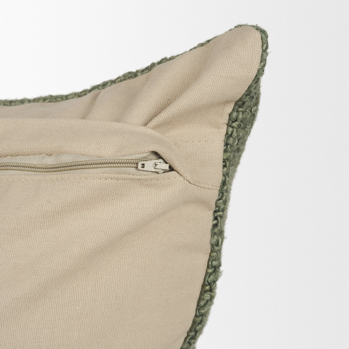Lowen Square Silver Sage Woven Pillow (min order qty 2)-Decorative Pillows-DECOROLALA