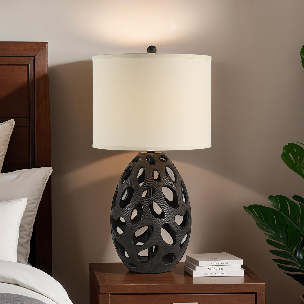 Loxley 30" Table Lamp with 3-Way Switch, Brown-Table Lamp-DECOROLALA