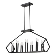 Luca 14-Light Matte Black Island Pendant-Pendants-Hanging Lights-DECOROLALA