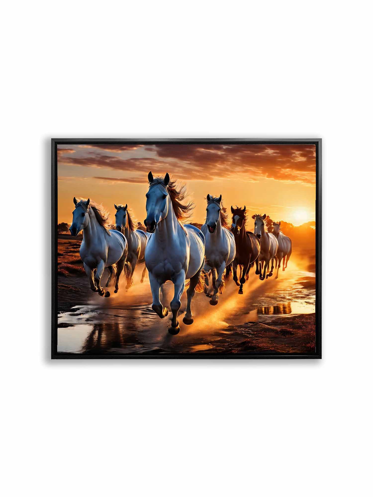 Lucky 7 Horses Fine Art Canvas-Canvas Print-DECOROLALA