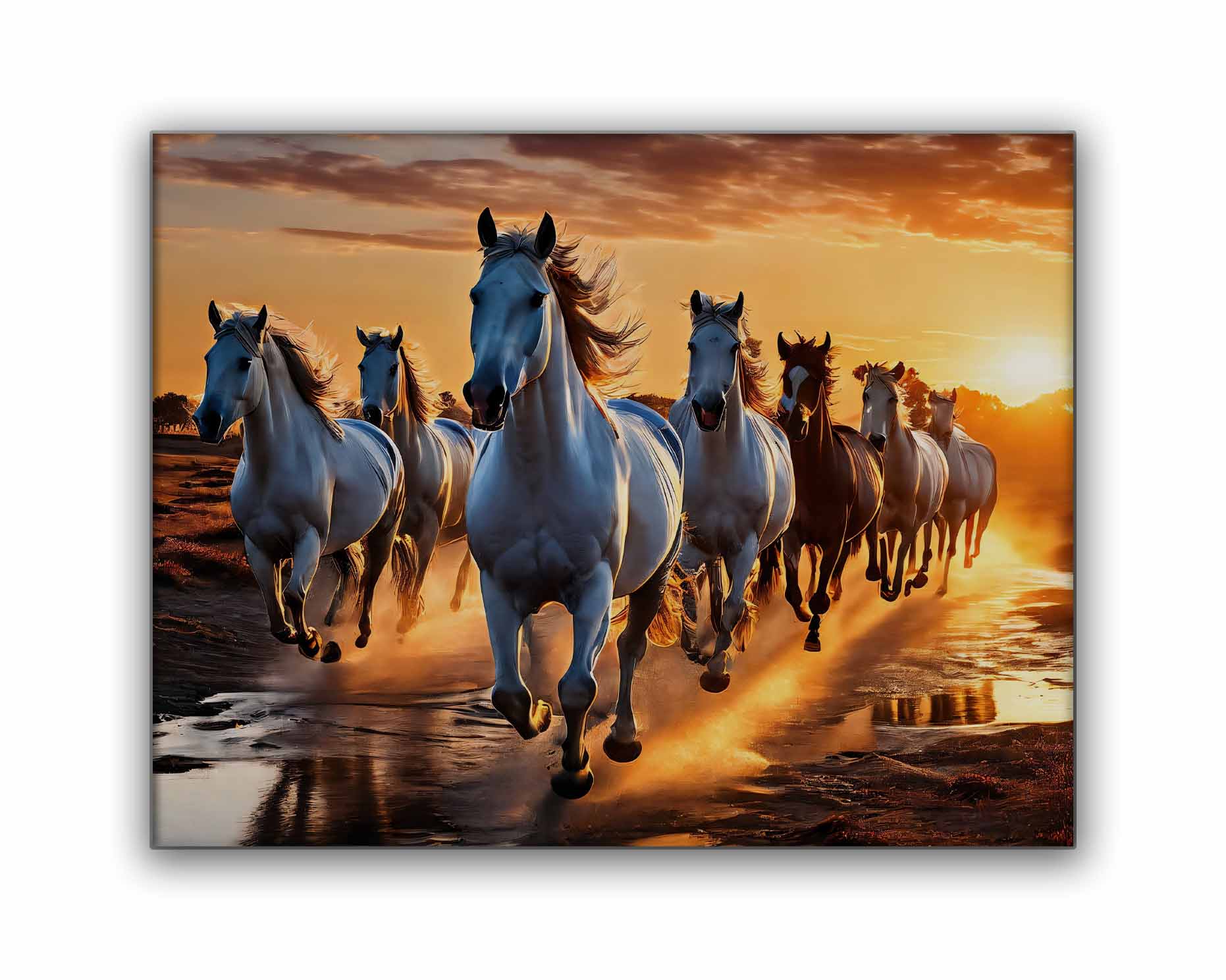 Lucky 7 Horses Fine Art Canvas-Canvas Print-DECOROLALA