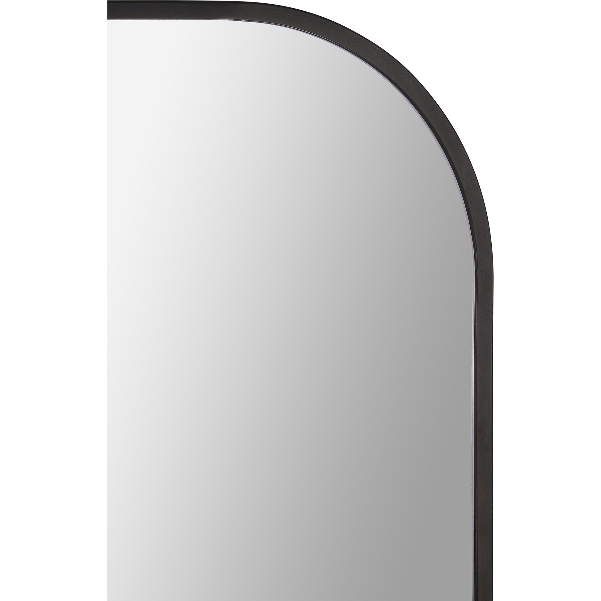 Luka 40" Tall Irregular Wall Mirror, Black-Mirror-DECOROLALA