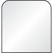 Luka 40" Tall Irregular Wall Mirror, Black-Mirrors-DECOROLALA