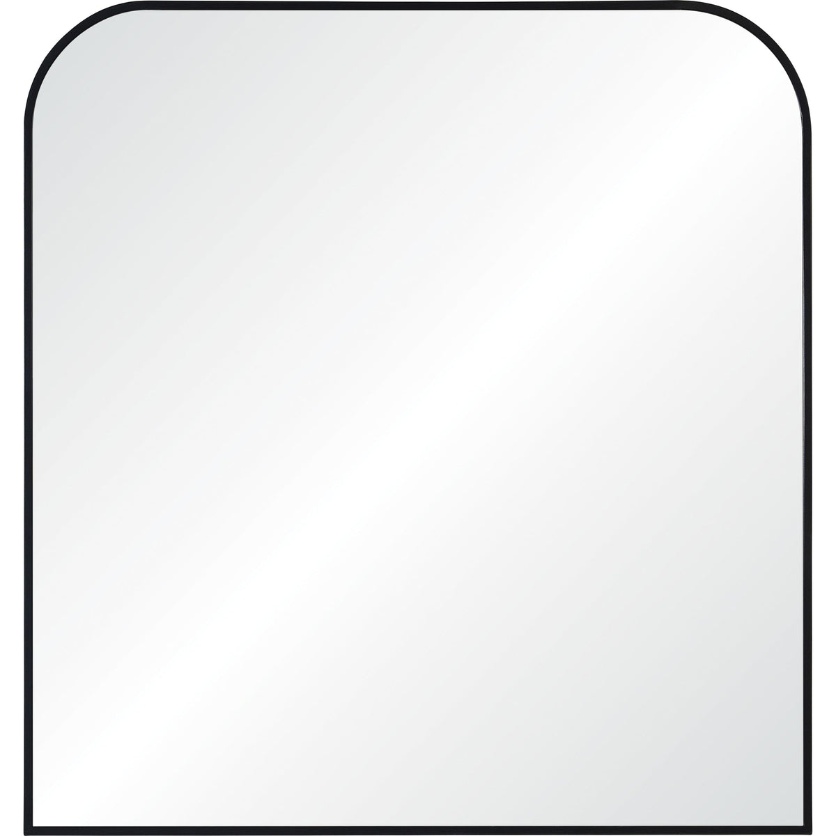 Luka 40" Tall Irregular Wall Mirror, Black-Mirrors-DECOROLALA
