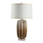 Lumeo 29.5" Gold Glass Table Lamp with Drum Shade-Table Lamp-DECOROLALA
