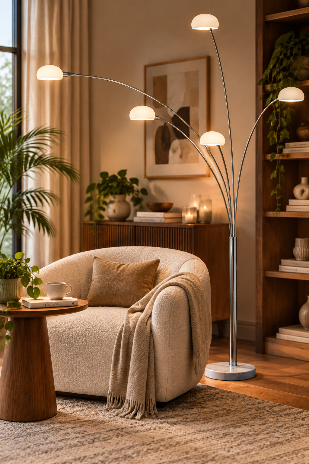 Luna Arc Lamp-Lighting-DECOROLALA