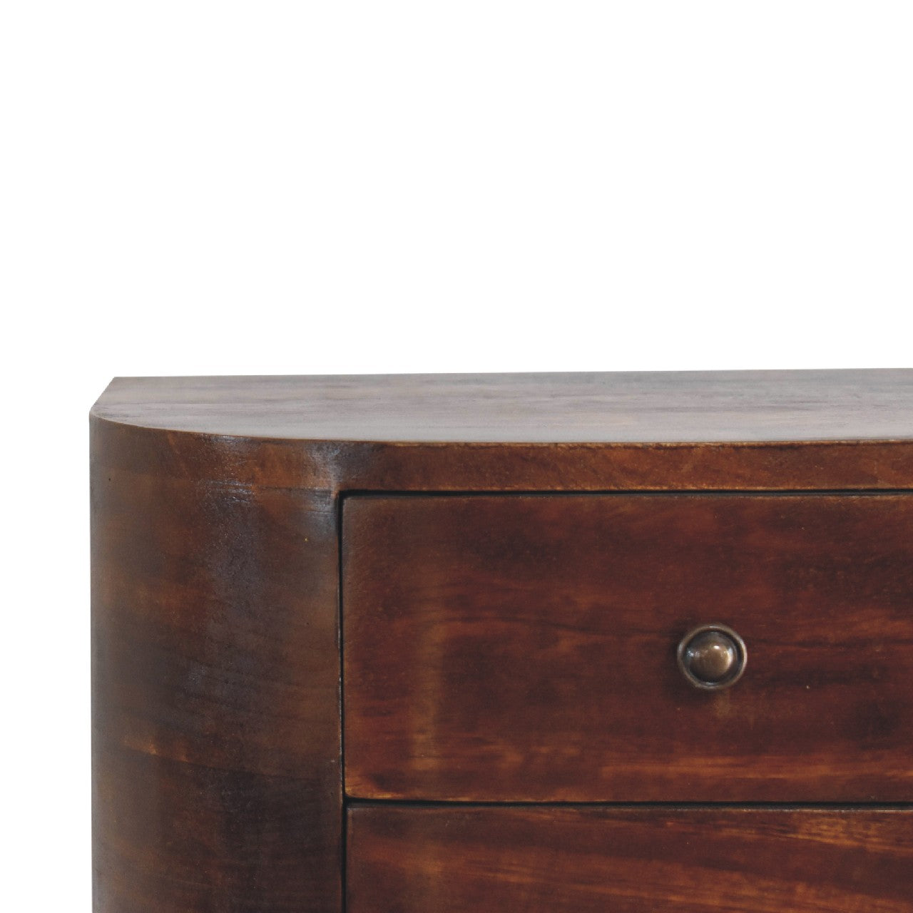 Lunar 2 Drawer Floating Nightstand - Solid Mango Wood Chestnut-Nightstand-DECOROLALA
