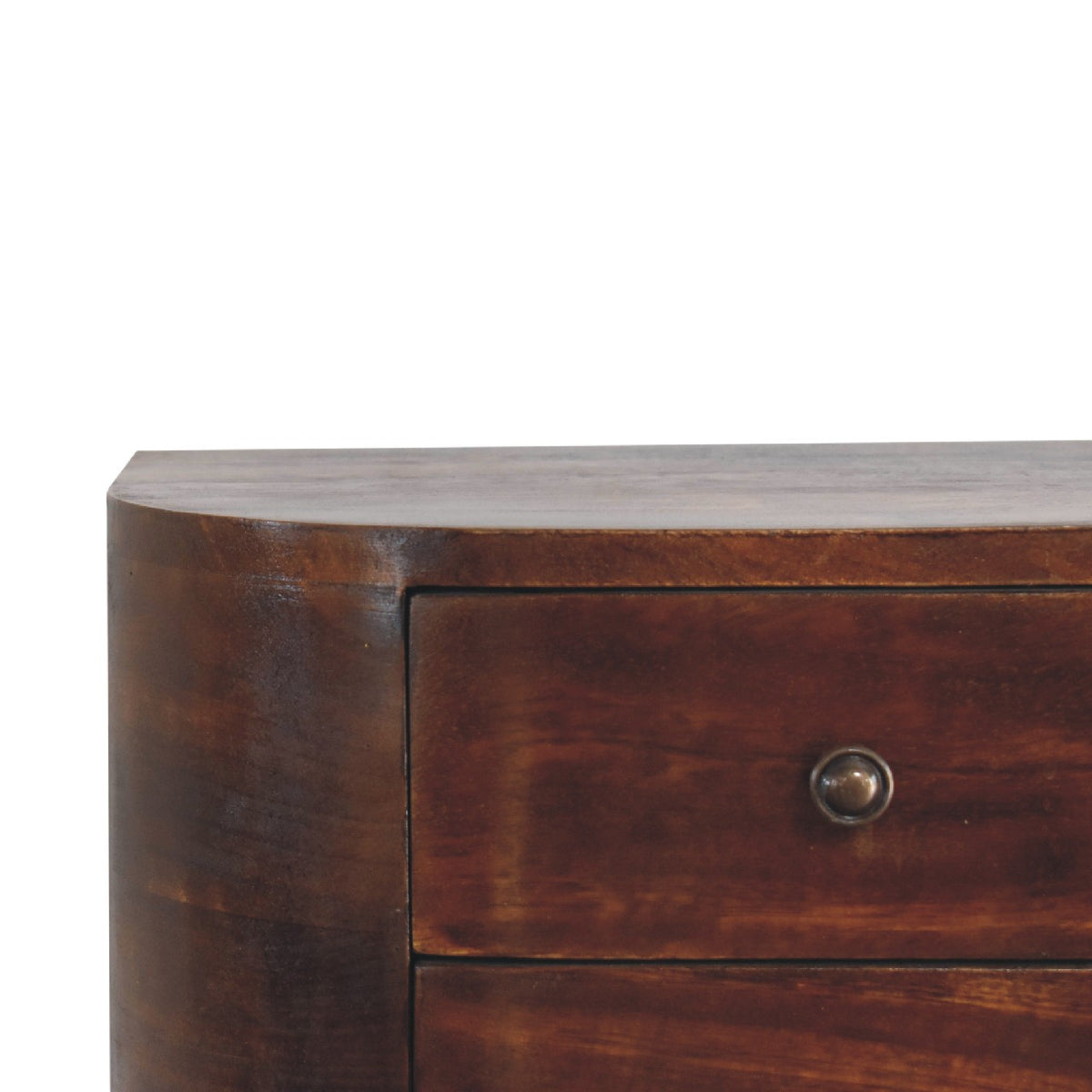 Lunar 2 Drawer Floating Nightstand - Solid Mango Wood Chestnut-Nightstands-DECOROLALA