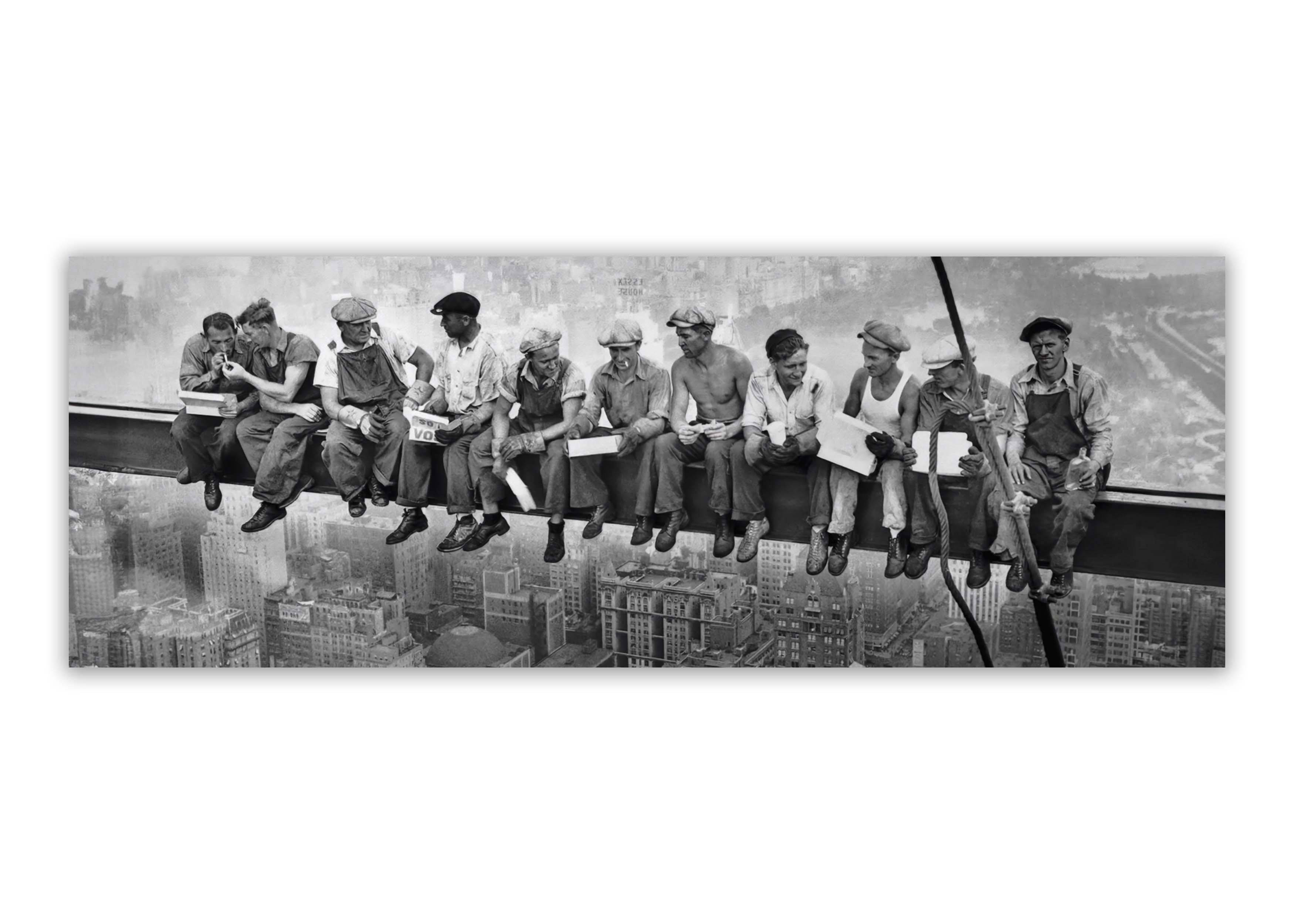Lunch Atop a Skyscraper Canvas Print 72x24-Wall Decor-DECOROLALA