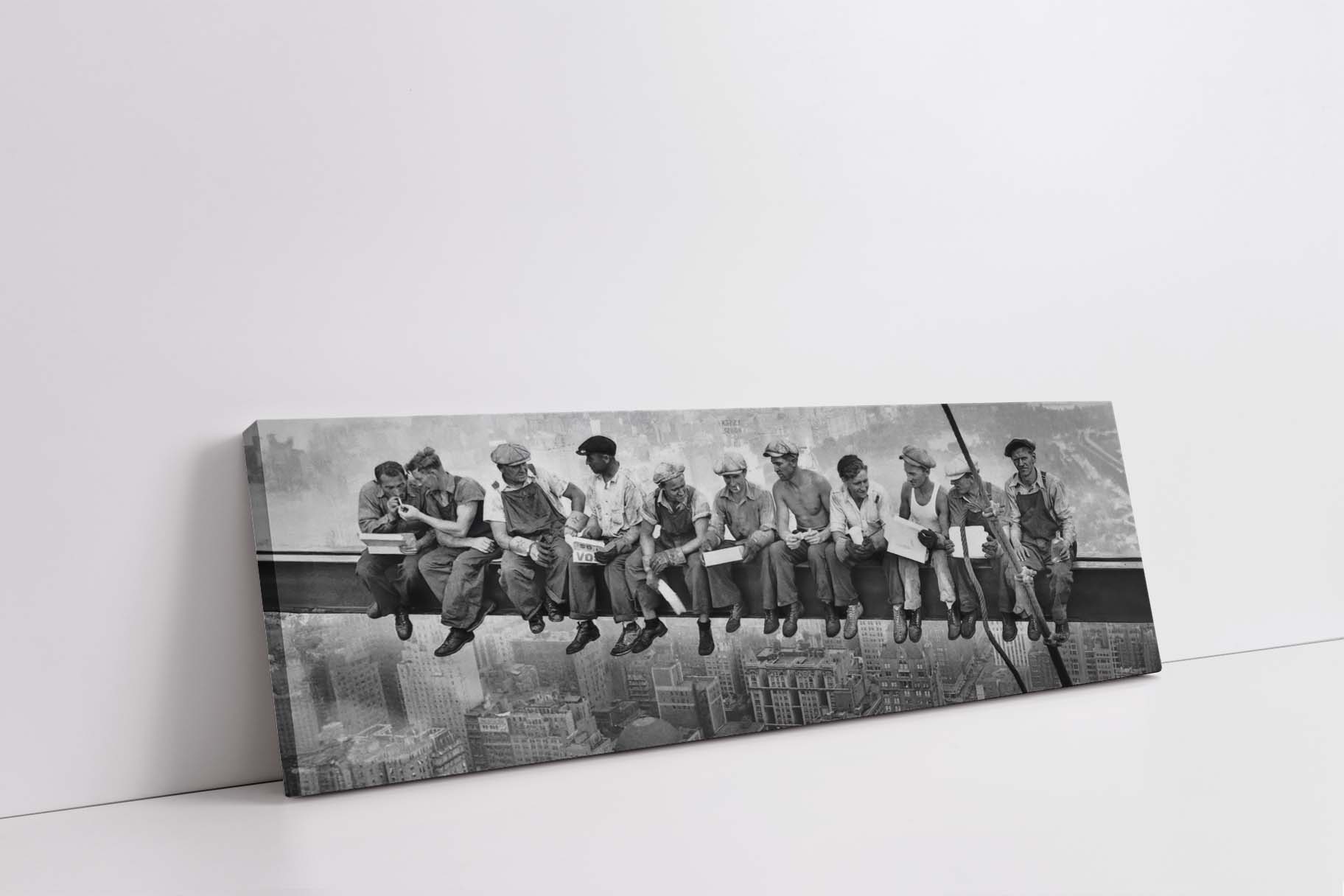 Lunch Atop a Skyscraper Canvas Print 72x24-Wall Decor-DECOROLALA