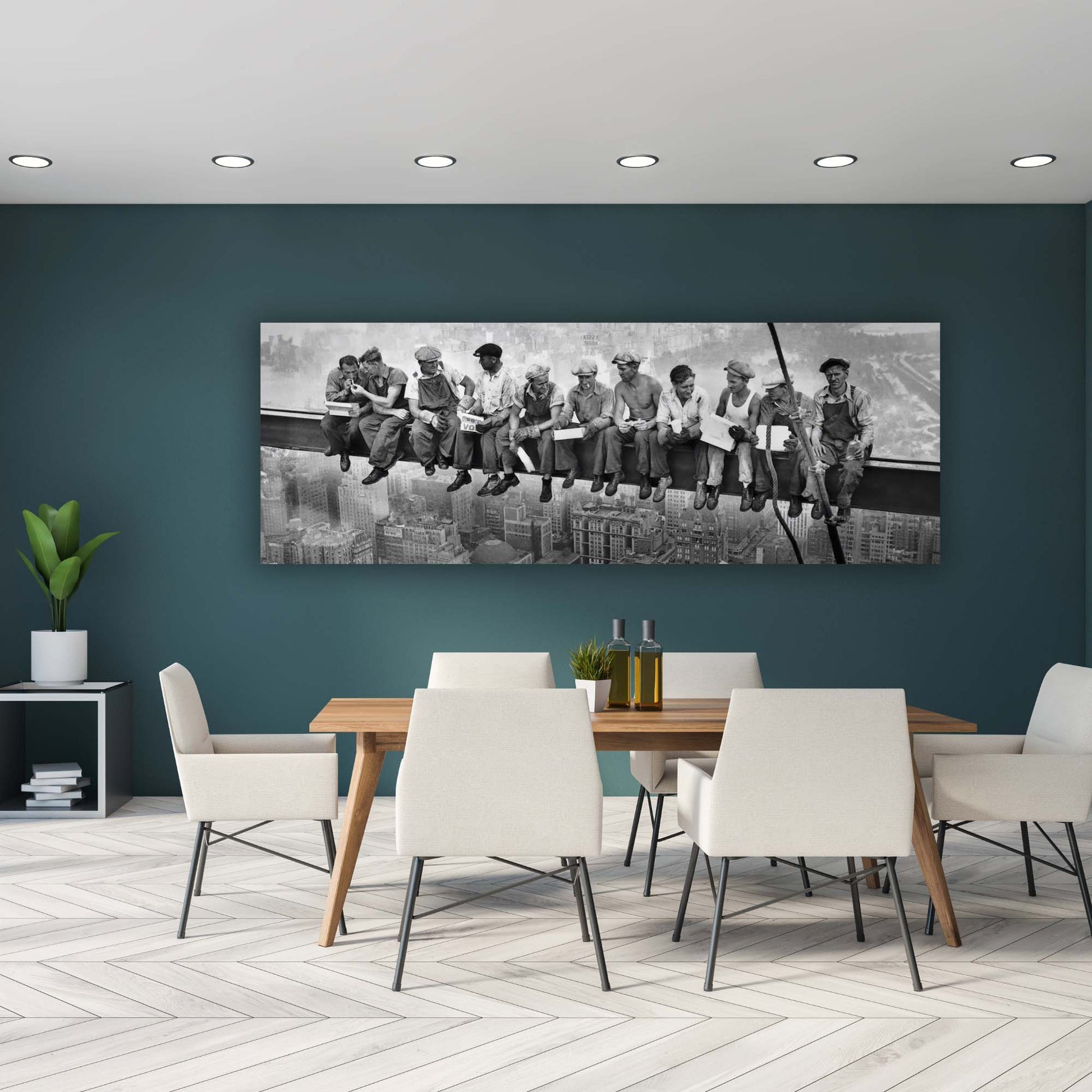 Lunch Atop a Skyscraper Canvas Print 72x24-Wall Decor-DECOROLALA