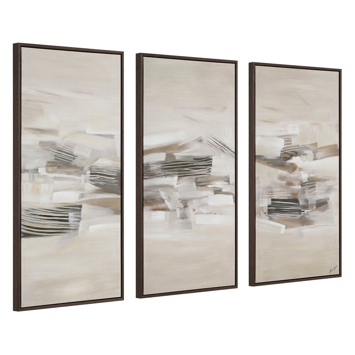 Lux 40" H x 20" W Canvas Art, (3 Piece Set)-Canvas Prints-DECOROLALA