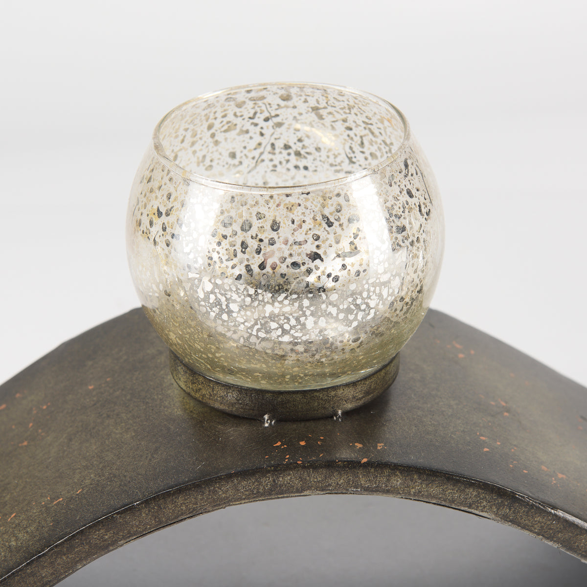 Lux Copper Metal Five Hurricane Glass Holder Table Candle Holder-Table Candle Holders-DECOROLALA