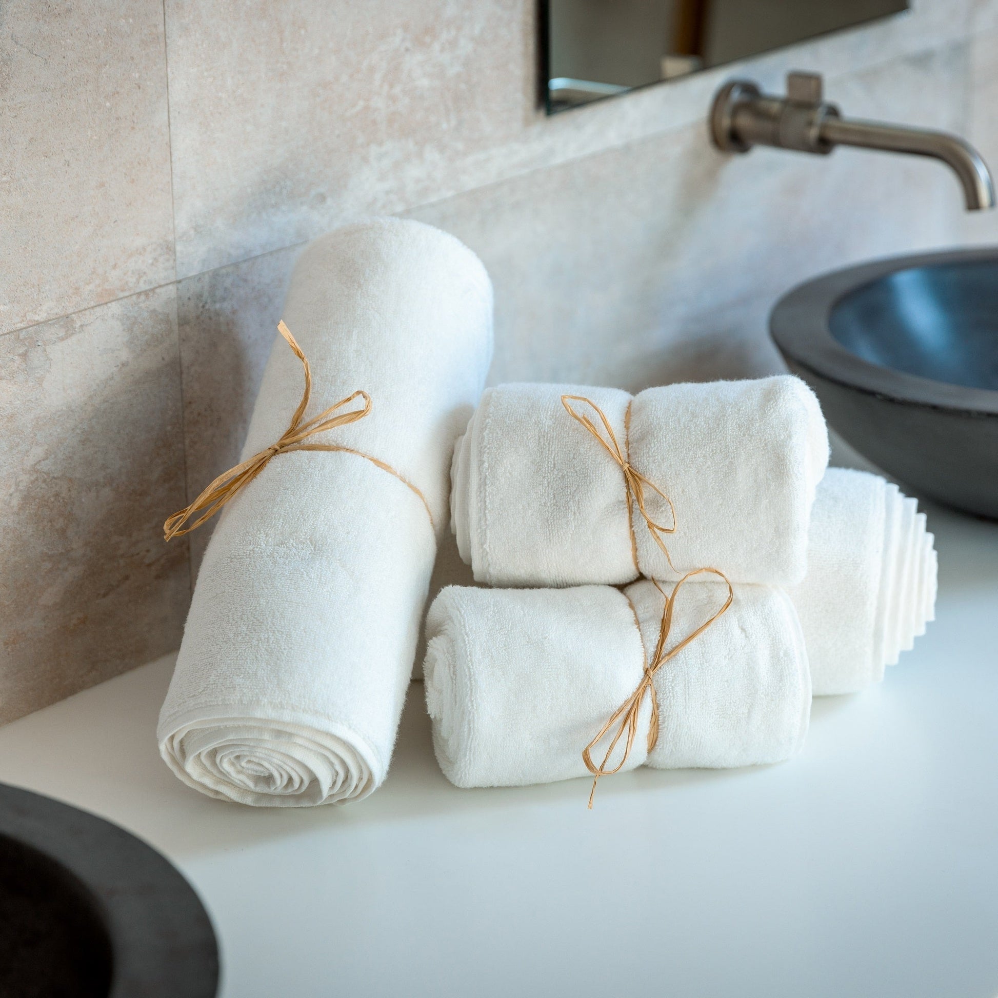 Luxury Organic Bath Towel Set - 6 Piece 700 GSM-Bath Towels-DECOROLALA