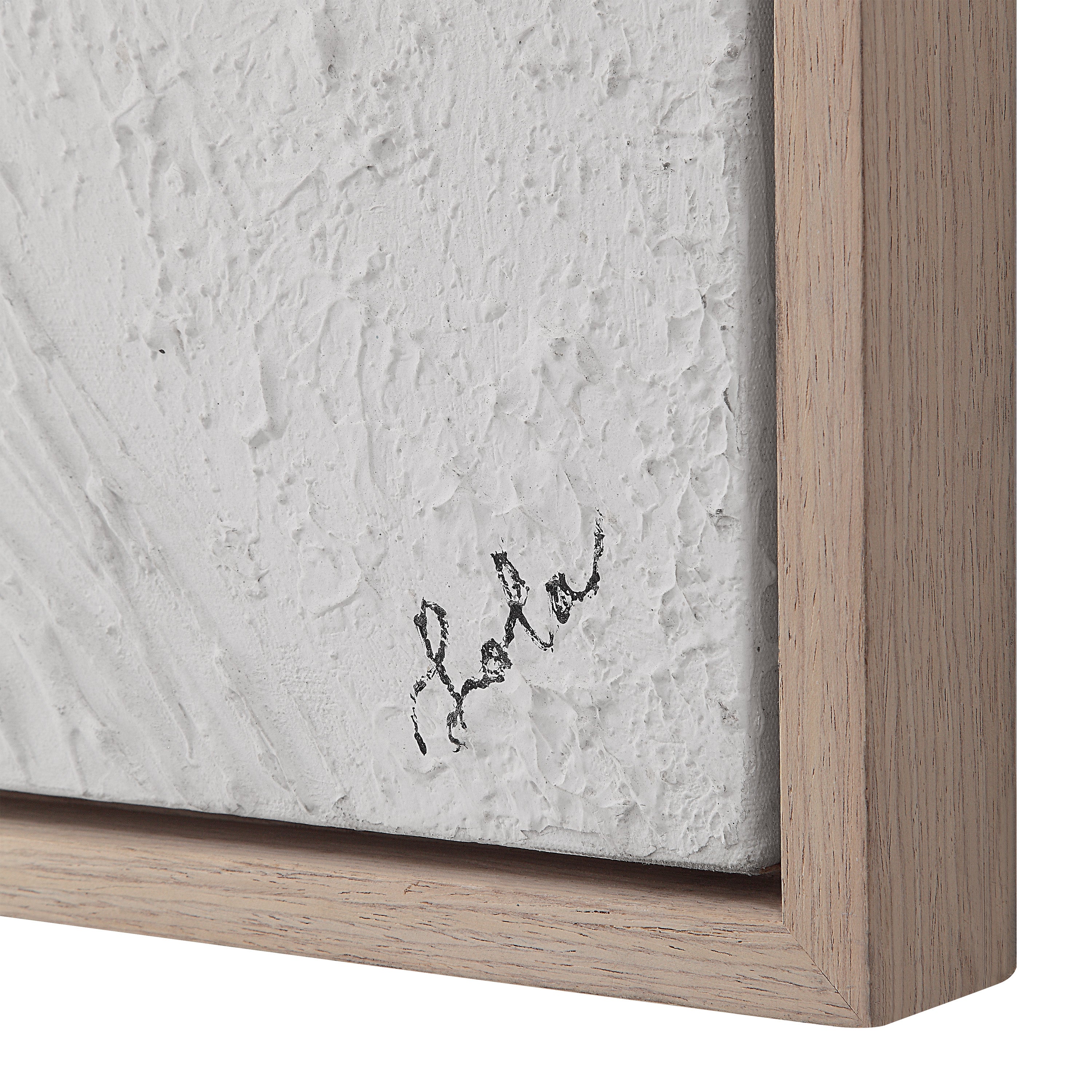 Luz 50" Wide Canvas Art with Wood Frame, Cream-Canvas Art-DECOROLALA