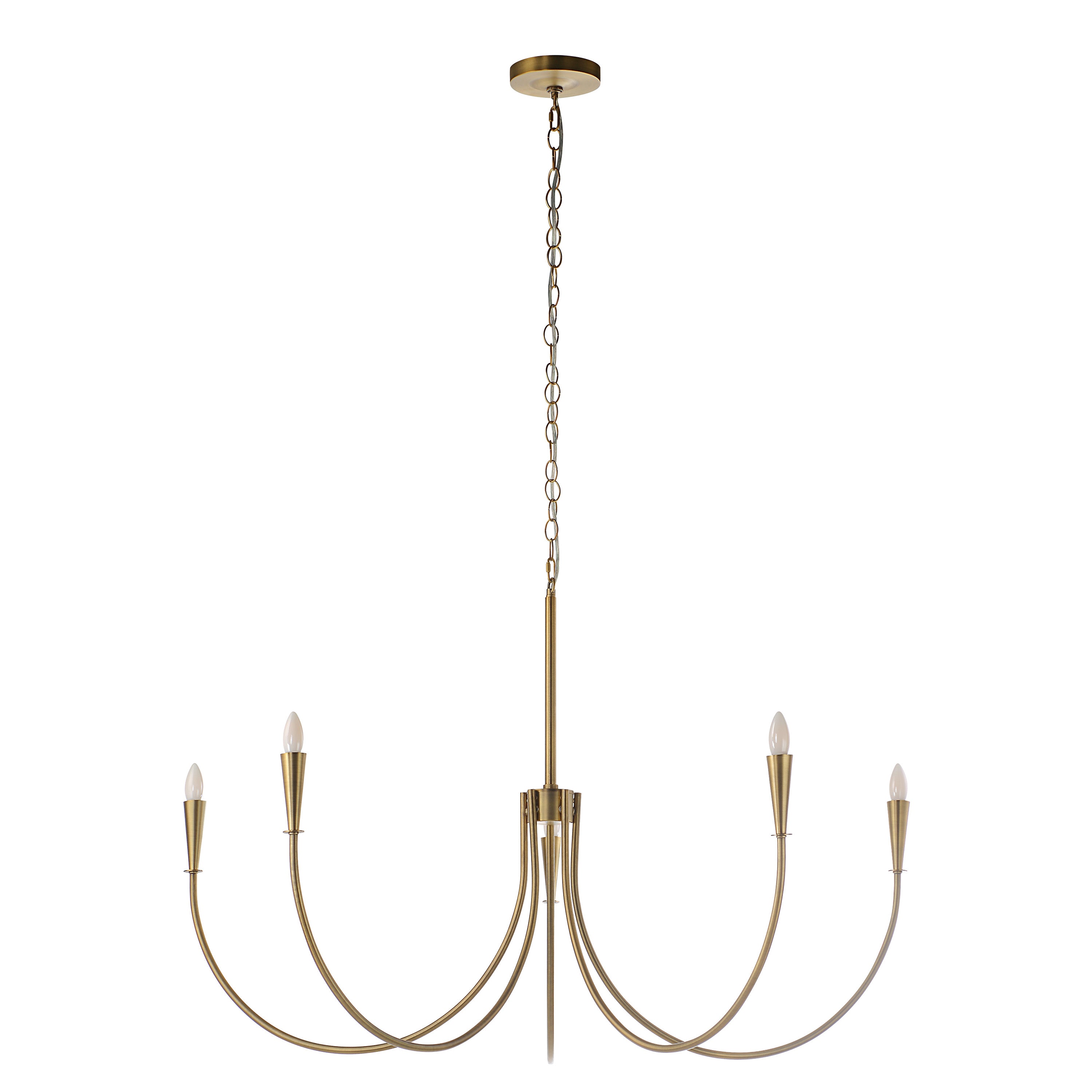 Luzon 90" Height Ceiling Fixture, Plated Dark Antique Brushed Brass-Ceiling Fixture-DECOROLALA