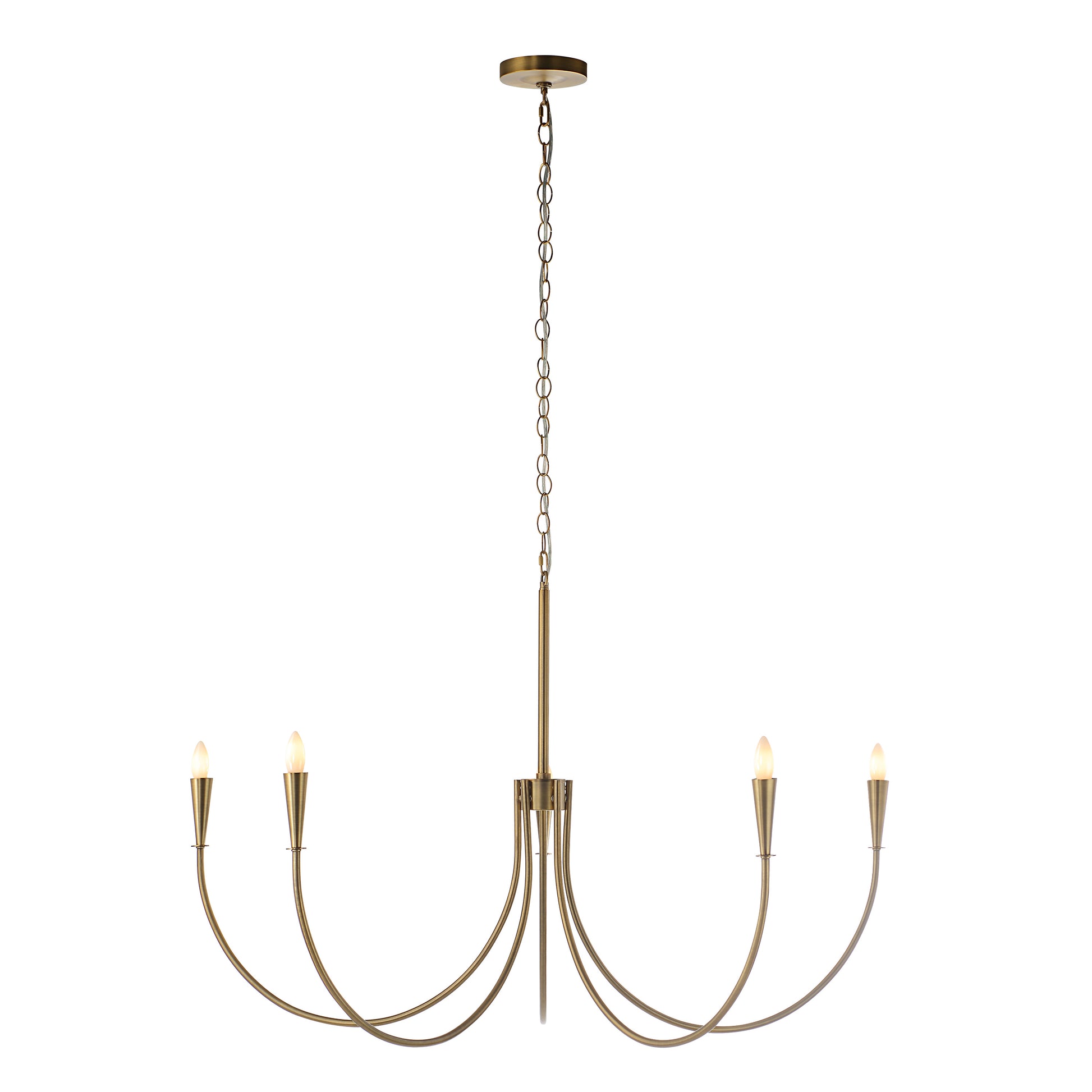 Luzon 90" Height Ceiling Fixture, Plated Dark Antique Brushed Brass-Ceiling Fixture-DECOROLALA