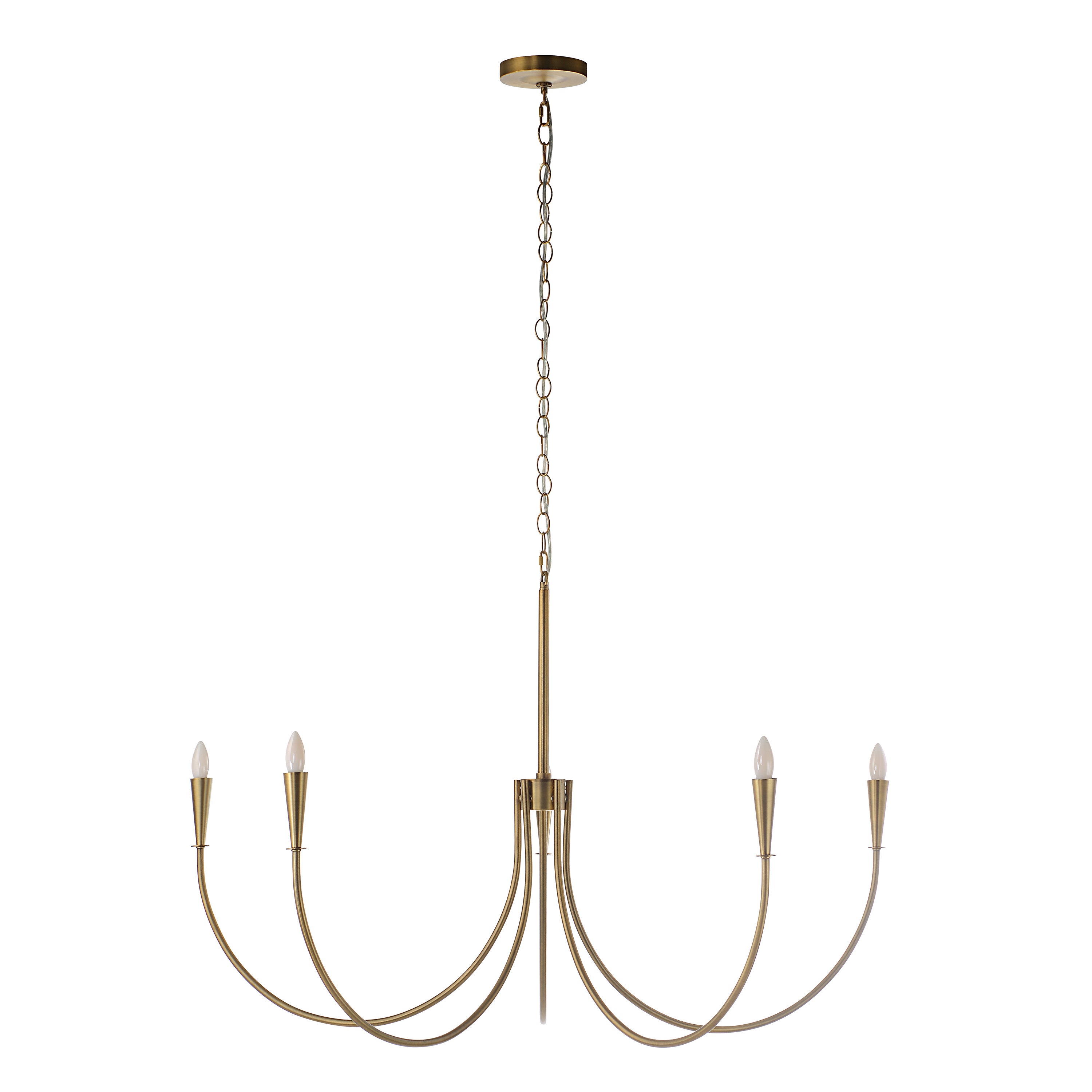 Luzon 90" Height Ceiling Fixture, Plated Dark Antique Brushed Brass-Ceiling Fixture-DECOROLALA