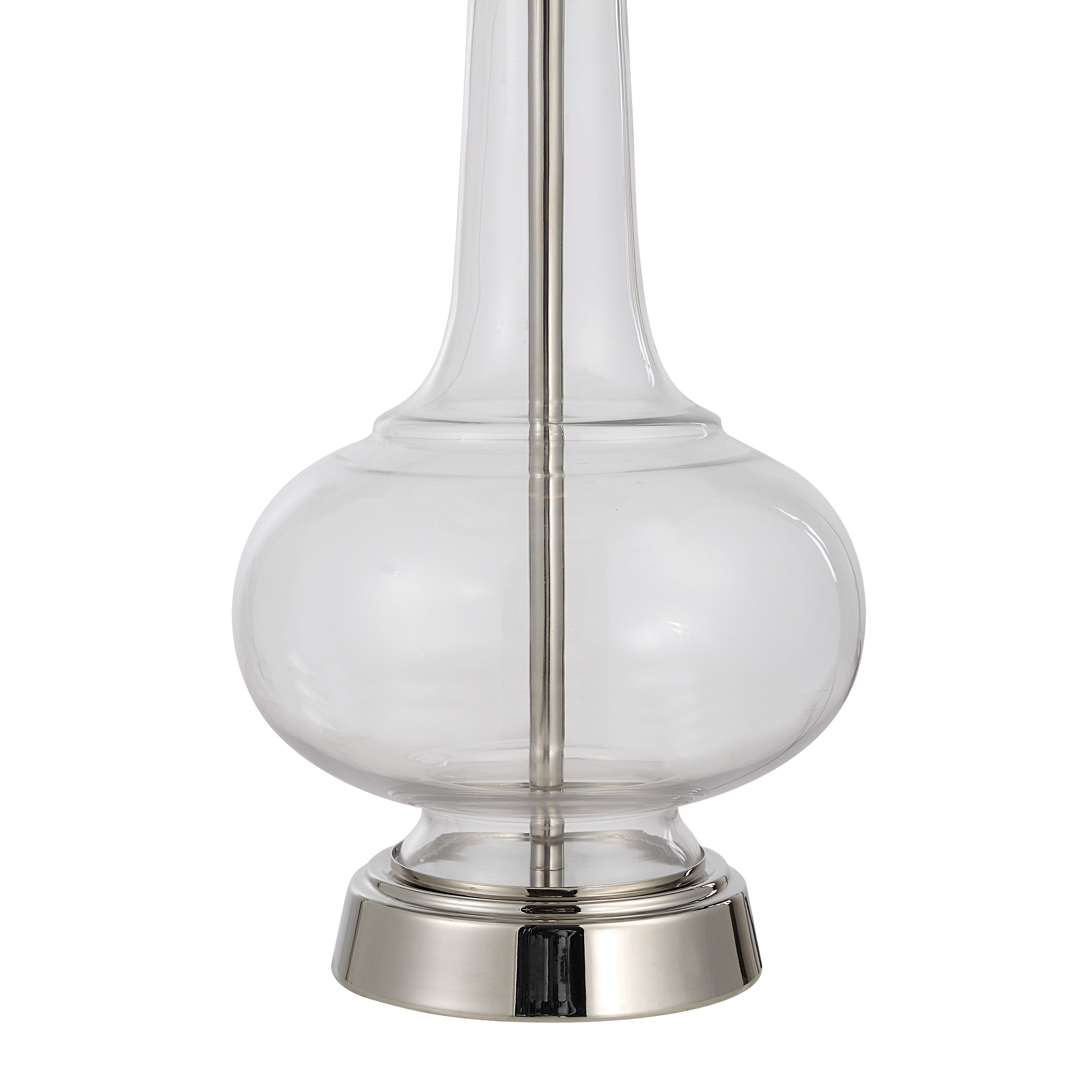 Lya 27.5" Table Lamp Clear Glass Polished Nickel-Table Lamp-DECOROLALA