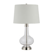 Lya 27.5" Table Lamp Clear Glass Polished Nickel-Table Lamp-DECOROLALA