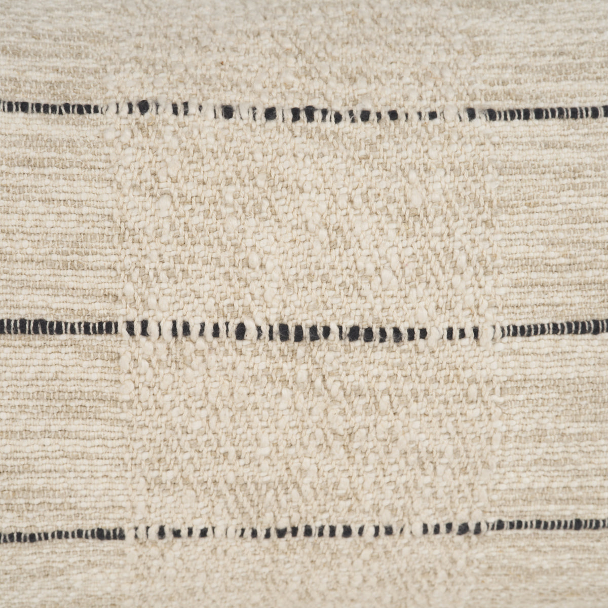 Lyle 13x21 Square Oatmeal w/ Black Stripes Decorative Pillow Cover-Decorative Pillows-DECOROLALA