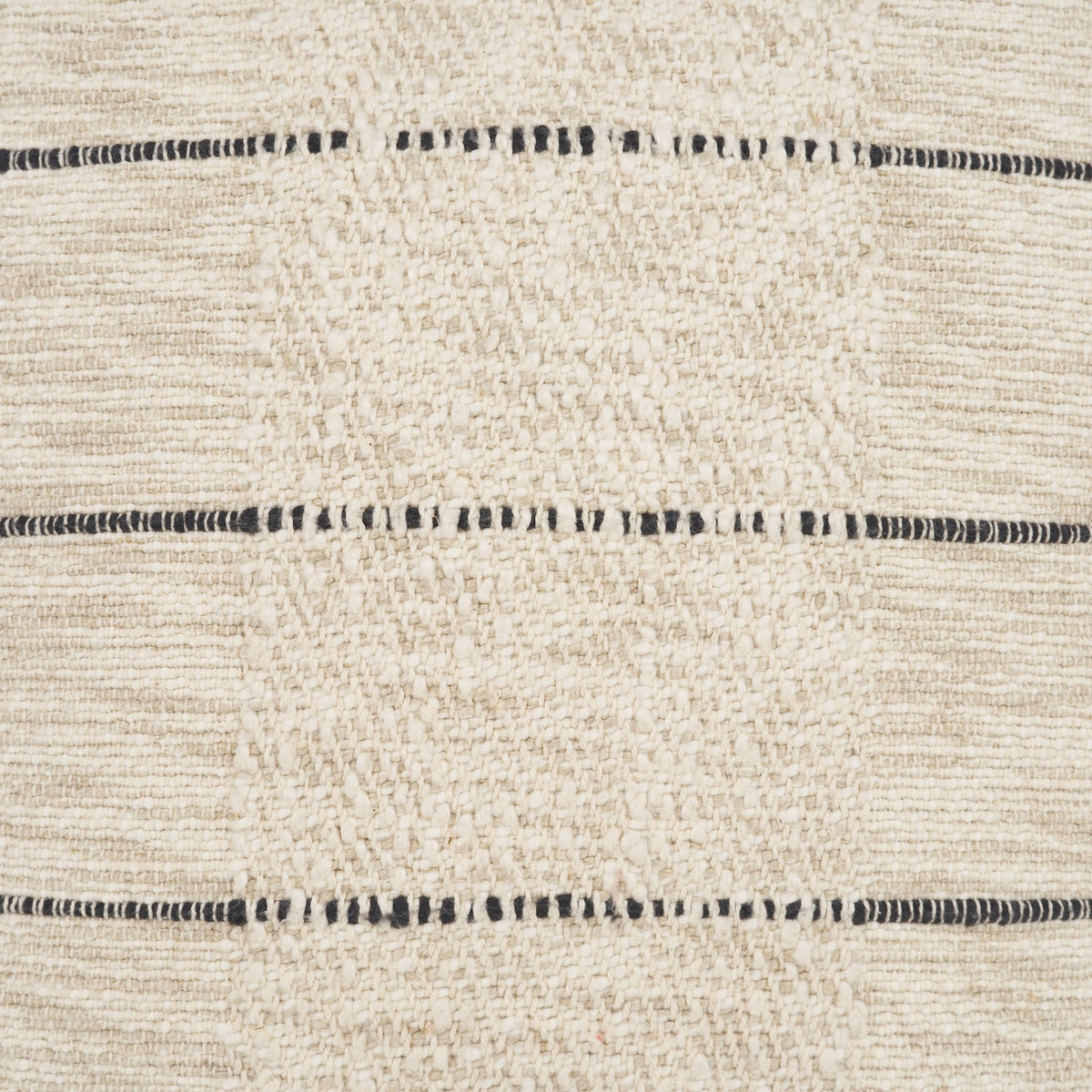 Lyle 20x20 Square Oatmeal w/ Black Stripes Decorative Pillow Cover-Decorative Pillows-DECOROLALA