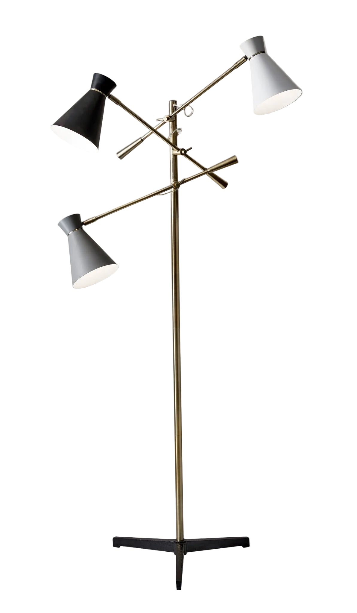 Lyle 3-Arm Floor Lamp - Black/White/Grey-Lighting-DECOROLALA