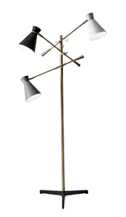 Lyle 3-Arm Floor Lamp - Black/White/Grey-Lighting-DECOROLALA