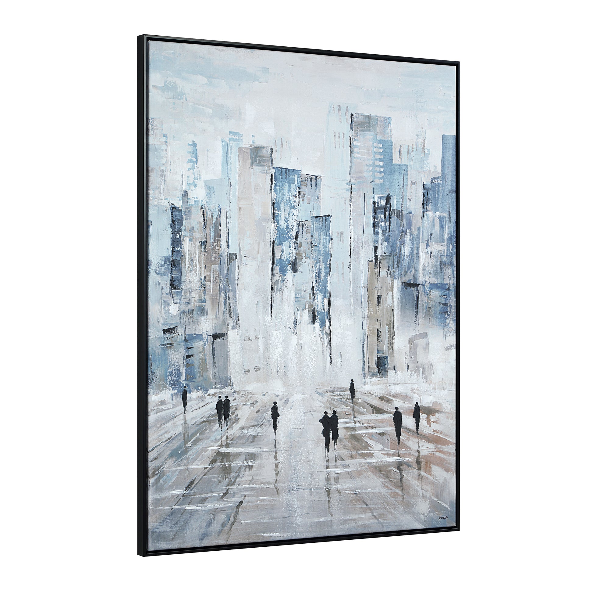 Lyle 48" H x 36" W Canvas Art, Blue-Canvas Art-DECOROLALA