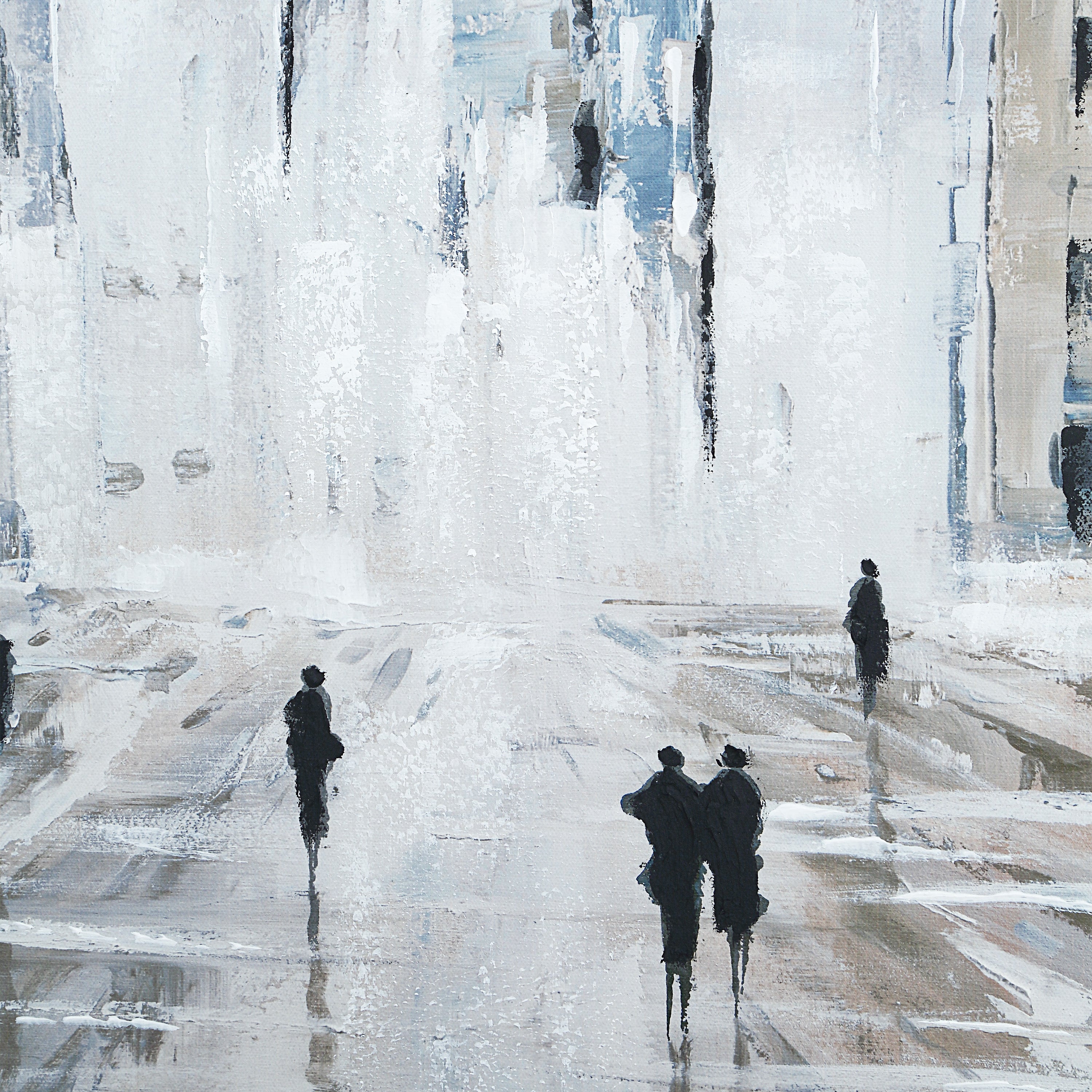 Lyle 48" H x 36" W Canvas Art, Blue-Canvas Art-DECOROLALA