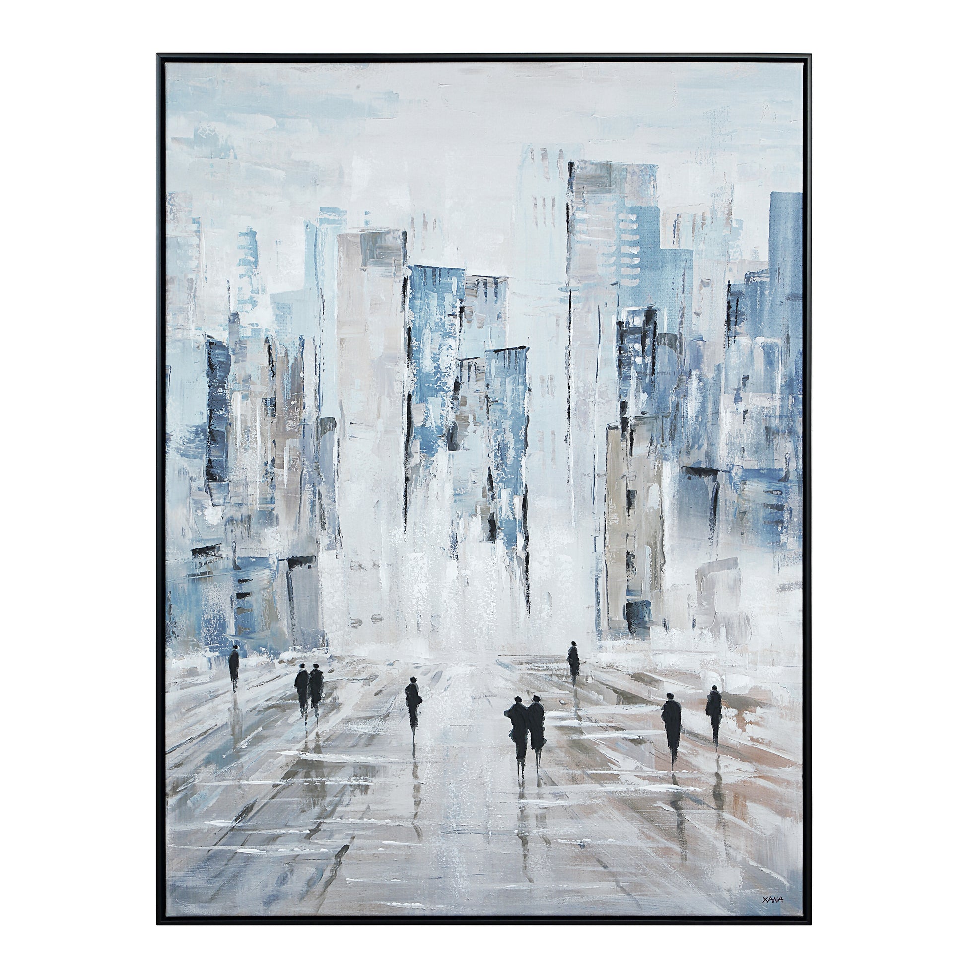 Lyle 48" H x 36" W Canvas Art, Blue-Canvas Art-DECOROLALA