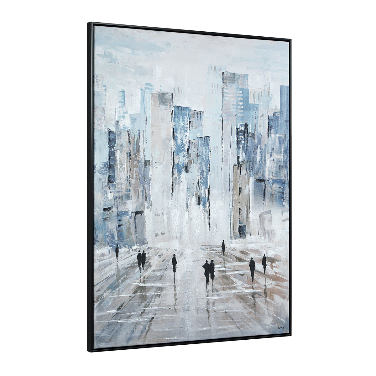 Lyle 48" H x 36" W Canvas Art, Blue-Canvas Prints-DECOROLALA