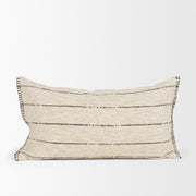 Lyle Lumbar Pillow Cover - Oatmeal & Black (min order qty 2)-Decorative Pillows-DECOROLALA