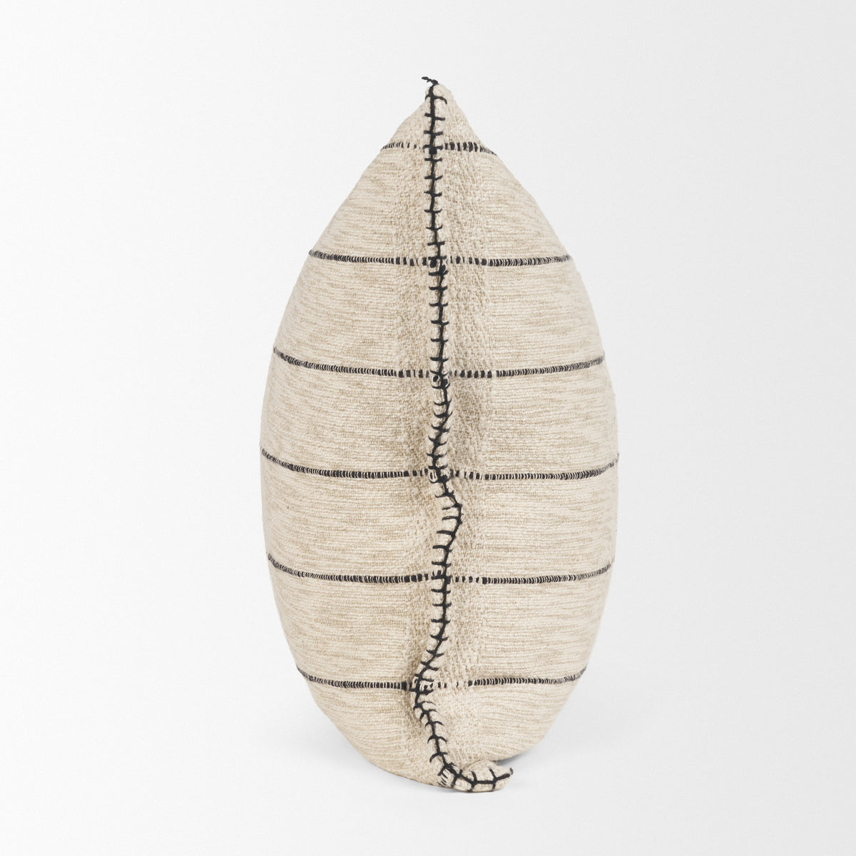 Lyle Square Striped Oatmeal Pillow with Filler (min order qty 2)-Decorative Pillows-DECOROLALA