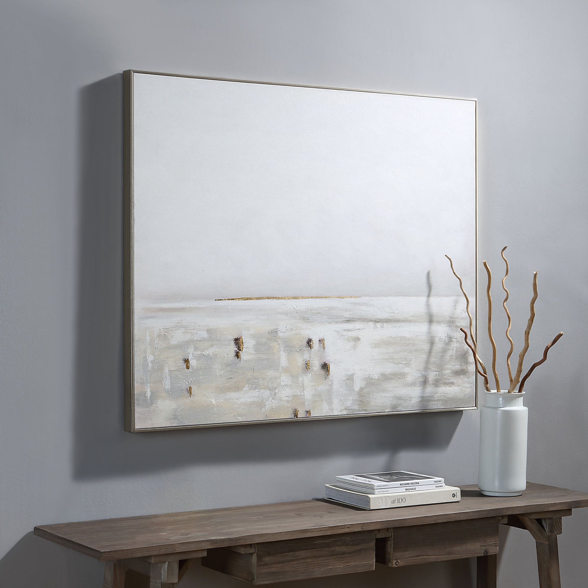 Lynx 50" Wide Canvas Art, Grey-Canvas Art-DECOROLALA